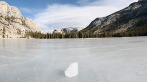 Winter on Tenaya Lake in Yosemite.