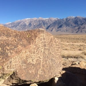 Native American artwork in the Owens Valley